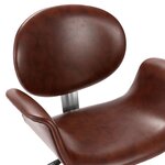 vidaXL Chaises pivotantes à manger lot de 6 marron similicuir