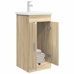 vidaXL Meuble de salle de bain avec évier Chêne Sonoma