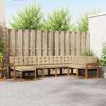 vidaXL Ensemble de canapés d'extérieur 8 Pièces Naturel et Beige