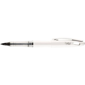 Feutre plume trj94 tradio corps vernis blanc encre noire x 12 pentel