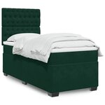 vidaXL Sommier à lattes de lit avec matelas Vert foncé 90x190 cm