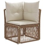 vidaXL Ensemble de canapé de jardin 9 Pièces Beige et blanc crème