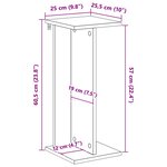 vidaXL Support de Plante 2 pièces Bois ancien 25 x 25 5 x 60 5 cm