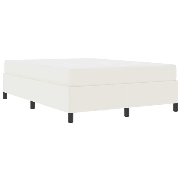 vidaXL Cadre de lit Crème 140 x 200 cm Tissu en velours côtelé