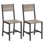 Chaise de salle à manger lot de 2 sièges cadre en acier style industriel pour salle à manger salon cuisine gris 12_0004934