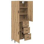 vidaXL Haut Armoire 2 Pièces Chêne artisanal Bois d'ingénierie