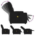 vidaXL Fauteuil inclinable de massage Noir Similicuir