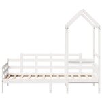 vidaXL Lit de jour avec toit blanc 80x200 cm bois de pin massif