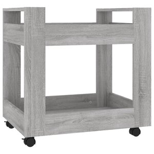 vidaXL Chariot de bureau Sonoma gris 60x45x60 cm Bois d'ingénierie