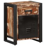 vidaXL Tables de chevet 2 Pièces multicolore bois massif de manguier brut