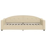 vidaXL Lit de jour avec gigogne et tiroirs sans matelas crème 80x200cm
