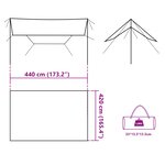vidaXL Bâche de camping vert 420x440 cm imperméable