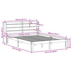 vidaXL Cadre de lit avec tête de lit sans matelas 120x200 cm