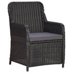 vidaXL Ensemble à manger d'extérieur 9 Pièces Résine tressée Noir