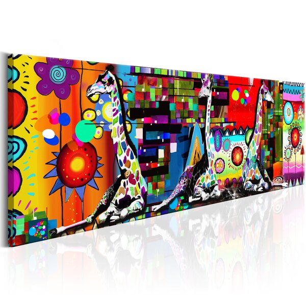 Tableau - colourful savannah l x h en cm 150x50