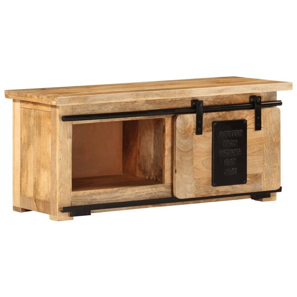 vidaXL Meuble TV 90x35x40 cm Bois massif de manguier