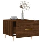 vidaXL Tables basses 2 Pièces chêne marron 50x50x40 cm bois d'ingénierie