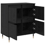 vidaXL Buffets 3 Pièces Chêne noir 180 x 35 x 70 cm Bois d'ingénierie