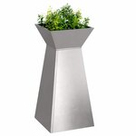 vidaXL Jardinière à pilier Argent 35 x 35 x 73 cm Acier inoxydable