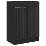 vidaXL Armoire sous évier de salle de bain Noir 78 5 x 37 5 x 81 cm