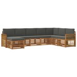 vidaXL Ensemble de canapés d'extérieur 6 pc Naturel et Anthracite