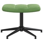 vidaXL Chaise de relaxation avec tabouret Vert clair Velours