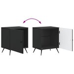 vidaXL Cabinet de chevet Noir 43 x 34 5 x 50 cm Bois d'ingénierie