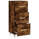 vidaXL Buffet Chêne fumé 34 5x34x90 cm Bois d'ingénierie