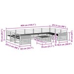 vidaXL Ensemble de canapés d'extérieur 10 Pièces Naturel