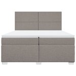 vidaXL Sommier à lattes de lit avec matelas Taupe 200x200 cm Tissu