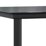 vidaXL Ensemble à manger de jardin coussins 7Pièces noir poly rotin verre