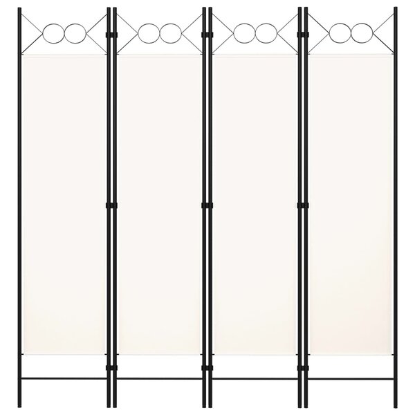 vidaXL Cloison de séparation 4 panneaux blanc 160x180 cm