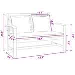 vidaXL Ensemble de canapé de jardin 2 Pièces Naturel Bois de teck solide