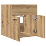 vidaXL Armoire lavabo de salle de bain chêne artisanal bois ingénierie