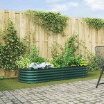 vidaXL Jardinière surélevée Vert 240 x 80 x 44 cm Acier