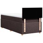 vidaXL Sommier à lattes de lit avec matelas Marron foncé 90x190 cm
