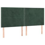 vidaXL Tête de lit à LED Vert foncé 180x5x118/128 cm Velours