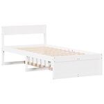 vidaXL Cadre de lit sans matelas blanc 90x190 cm bois de pin massif