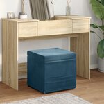 vidaXL Tabouret Bleu 41 x 41 x 40 cm Velours et Bois Composite