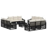 vidaXL Ensemble de canapé de jardin 13 Pièces Noir polyrotin