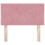 vidaXL Tête de lit LED avec Design de Blocs Diamant Rose 80 cm