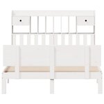 vidaXL Lit bibliothèque sans matelas blanc 140x190 cm bois pin massif