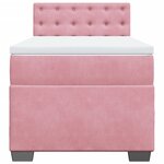 vidaXL Sommier à lattes de lit et matelas Rose 80x200 cm Velours