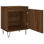 vidaXL Table de chevet chêne marron 40x30x50 cm bois d'ingénierie