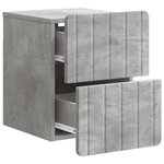 vidaXL Cabinet de chevet mural Gris béton 33 x 34 5 x 43 cm