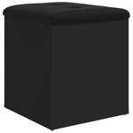 vidaXL Banc de rangement noir 42x42x45 cm bois d'ingénierie