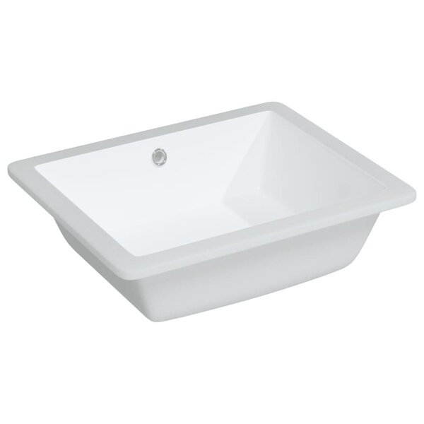 vidaXL Évier de salle de bain blanc rectangulaire céramique