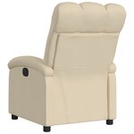 vidaXL Fauteuil inclinable en tissu crème