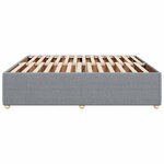 vidaXL Cadre de lit sans matelas gris clair 200x200 cm tissu