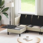vidaXL Ensemble de meubles pour le salon 5 Pièces Sable Tissu